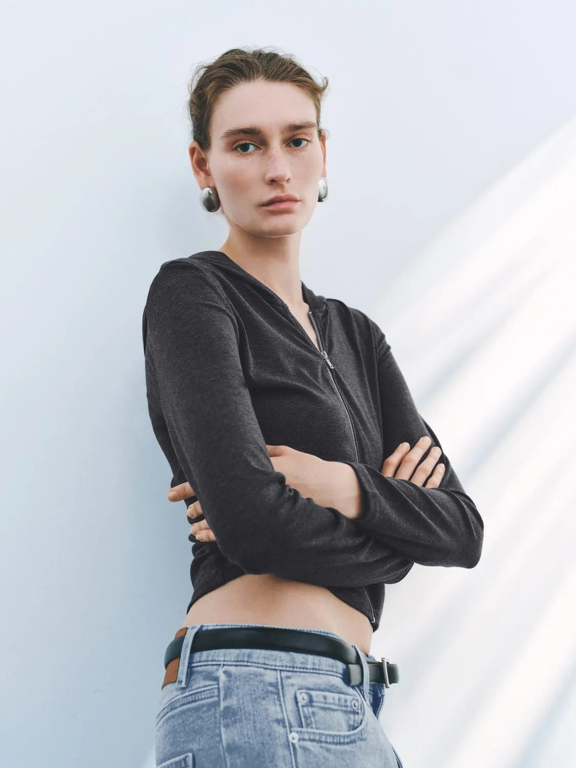 Zip Up Hoodie Jackets sold by Urban Revivo product image thumbnail 2