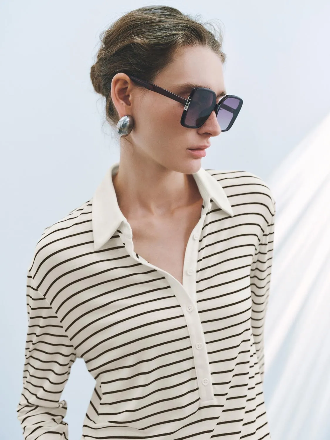 Long Sleeve Striped T-Shirts sold by Urban Revivo product image thumbnail 3