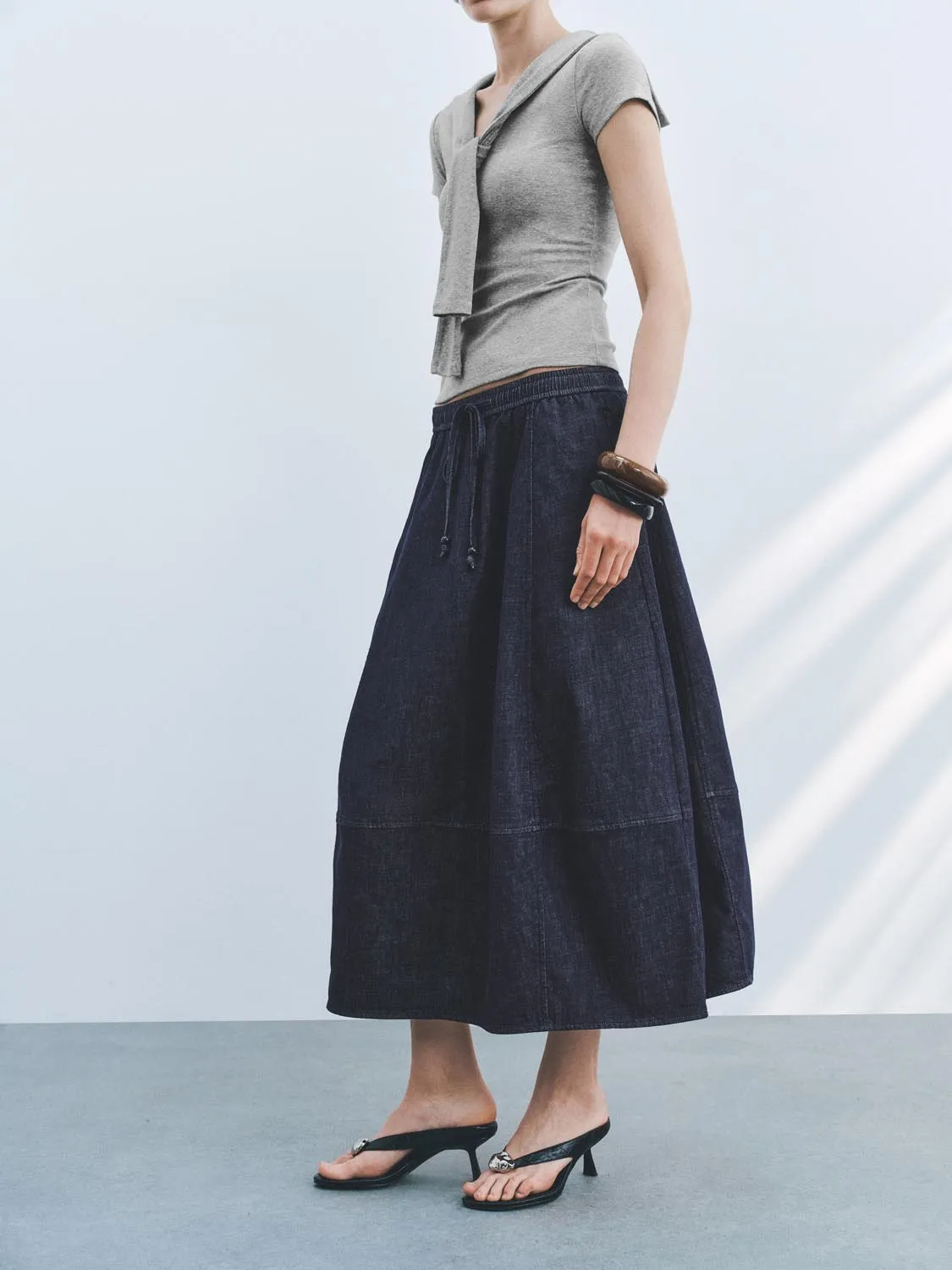 Denim Maxi Skirts sold by Urban Revivo product image thumbnail 3