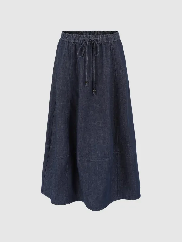 Denim Maxi Skirts sold by Urban Revivo