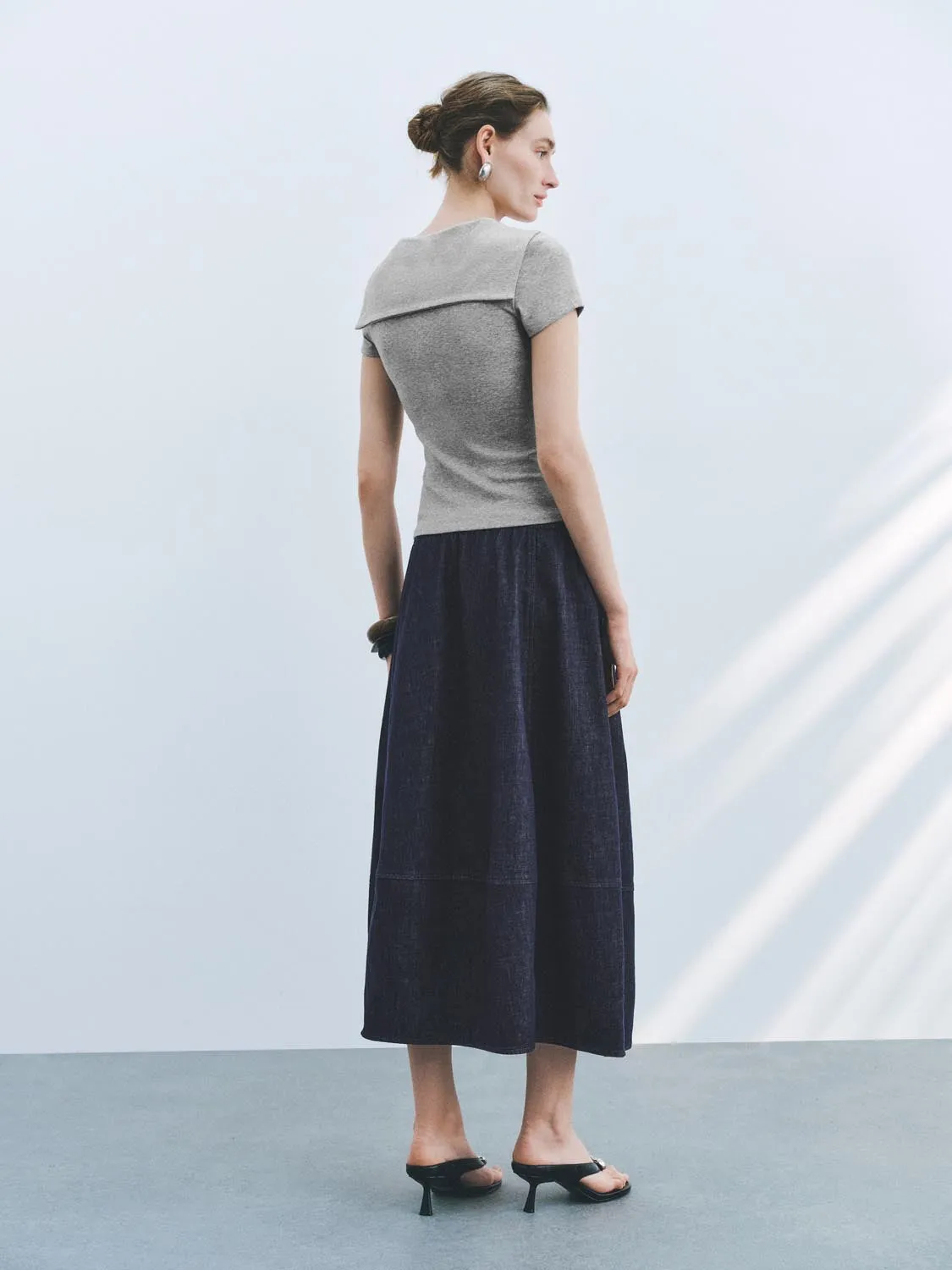 Denim Maxi Skirts sold by Urban Revivo product image thumbnail 4