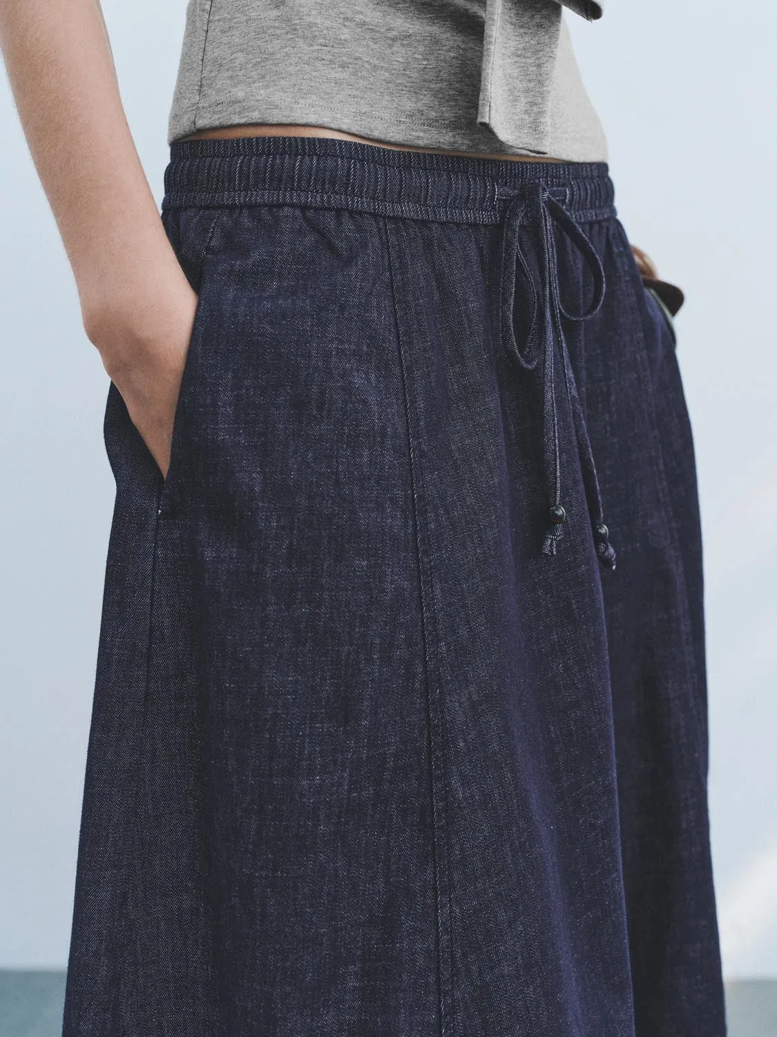 Denim Maxi Skirts sold by Urban Revivo product image thumbnail 5
