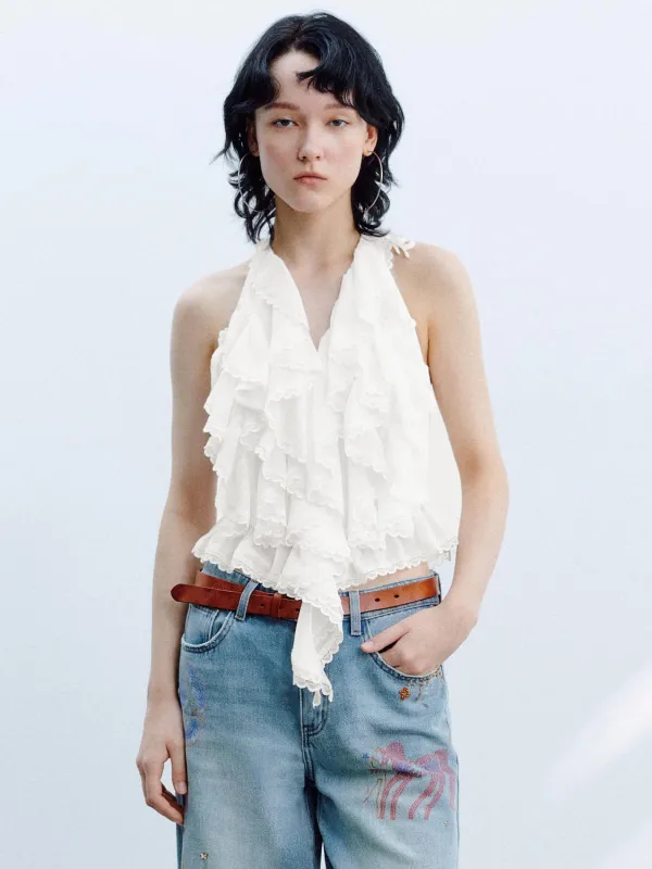 Ruffle Cami Tops sold by Urban Revivo