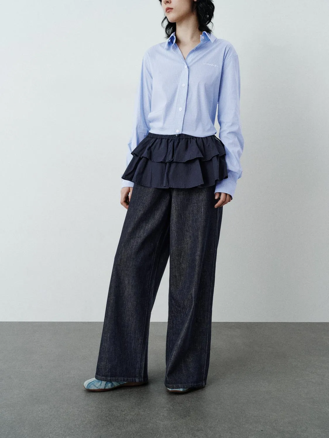 Skirt Layered Denim Jeans sold by Urban Revivo product image thumbnail 3