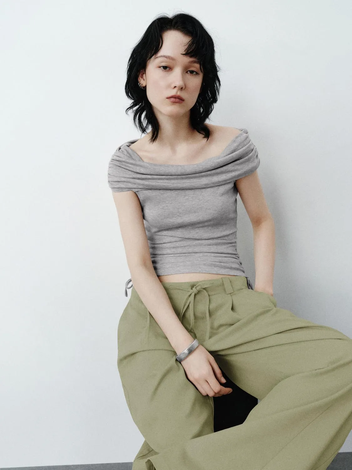 Off Shoulder T-Shirts sold by Urban Revivo product image thumbnail 2