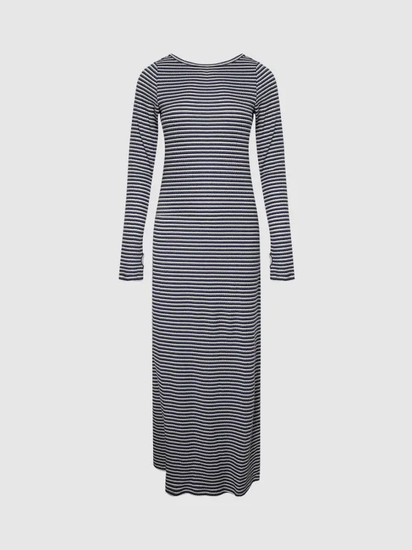 Back Cut-Out Striped Maxi Dresses sold by Urban Revivo