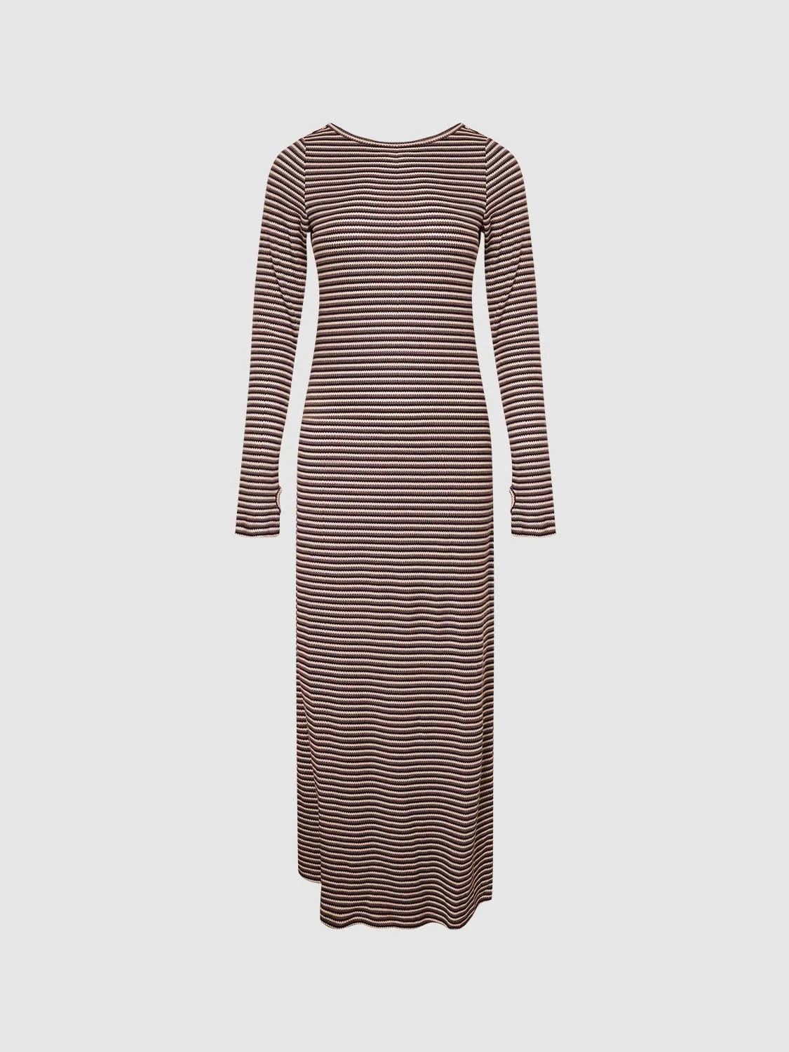 Back Cut-Out Striped Maxi Dresses sold by Urban Revivo product image thumbnail 3