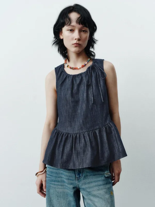 Denim Sleeveless Shirts sold by Urban Revivo