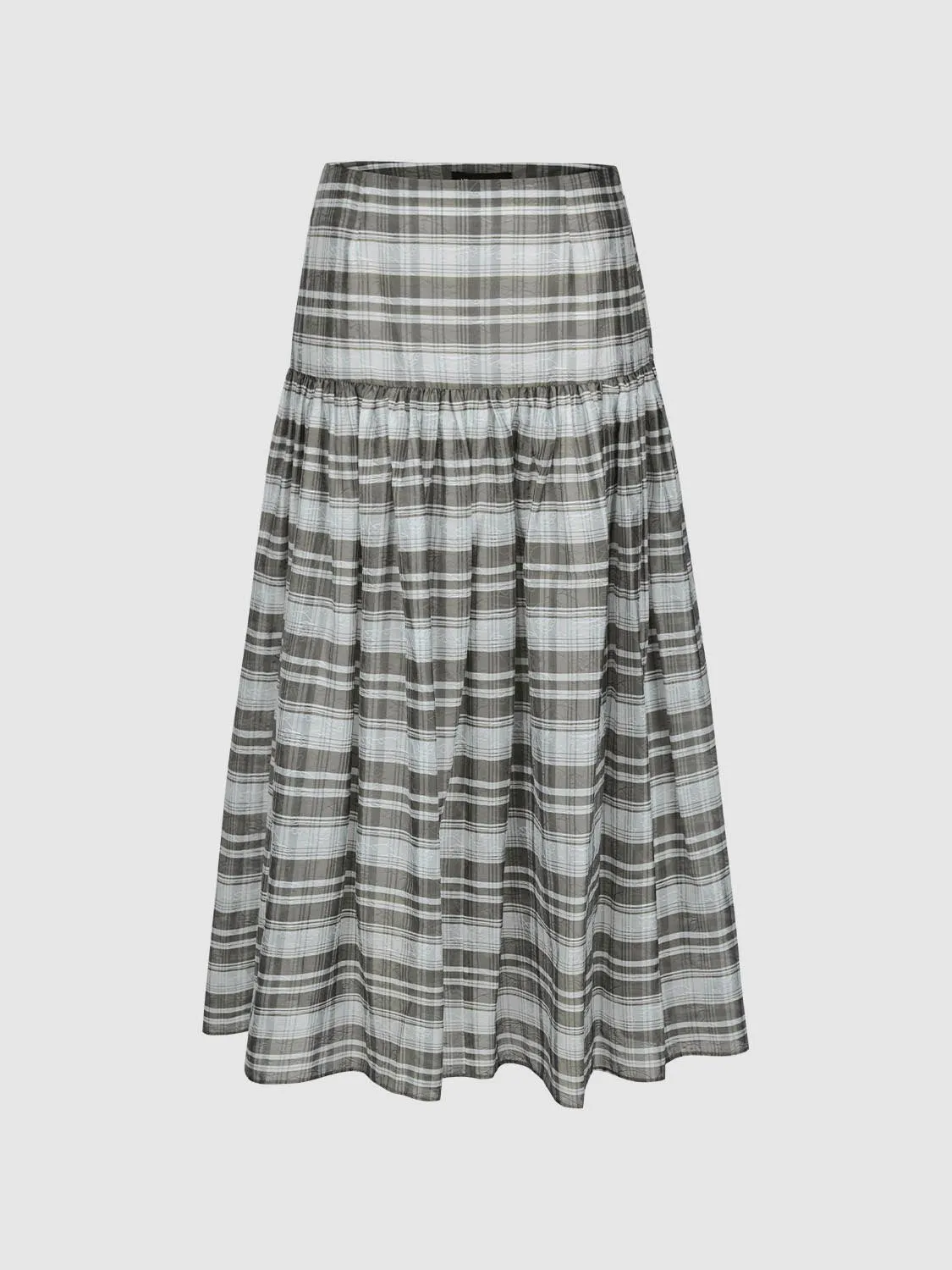 Plaid Flared Maxi Skirts sold by Urban Revivo product image thumbnail 3