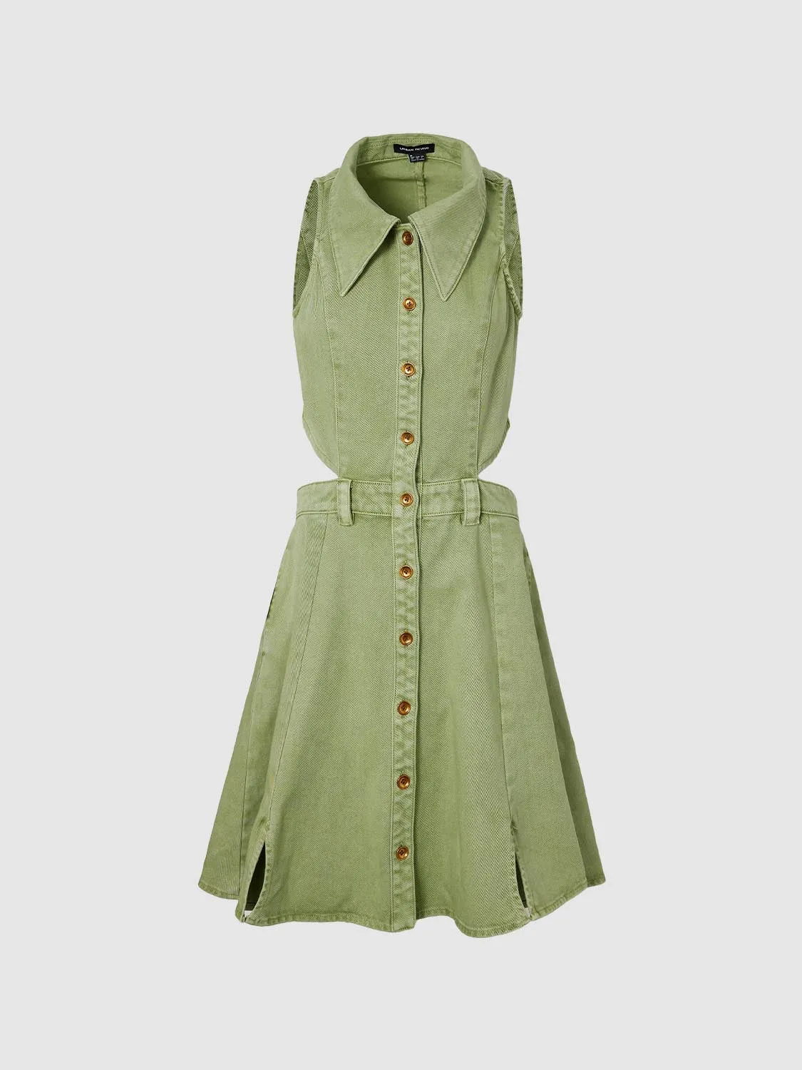 Halter Neck Sleeveless Denim Dresses sold by Urban Revivo product image thumbnail 3