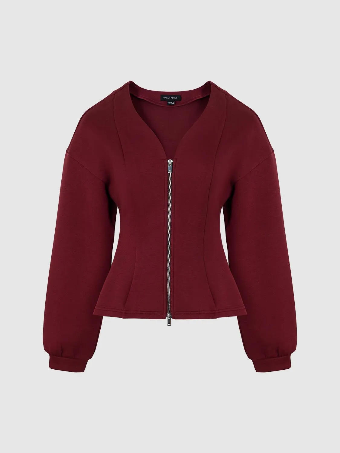 Zip Up Front Red Jackets sold by Urban Revivo