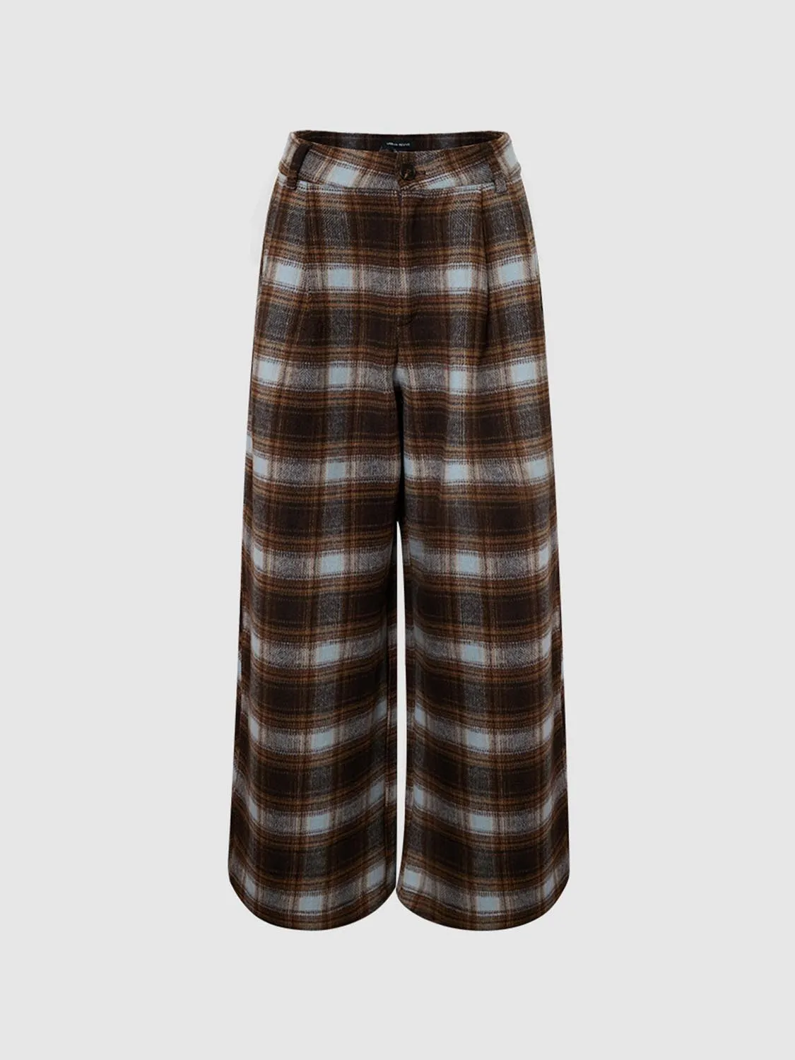 Plaid Wide-Leg Pants sold by Urban Revivo product image thumbnail 4