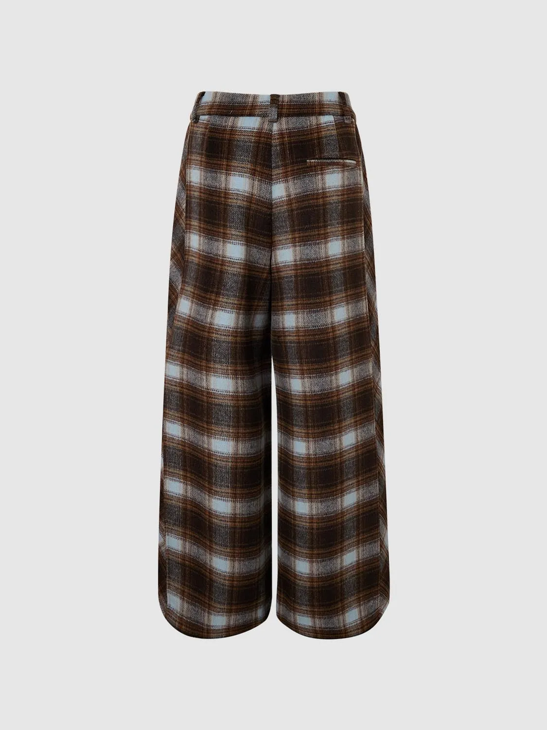 Plaid Wide-Leg Pants sold by Urban Revivo product image thumbnail 2