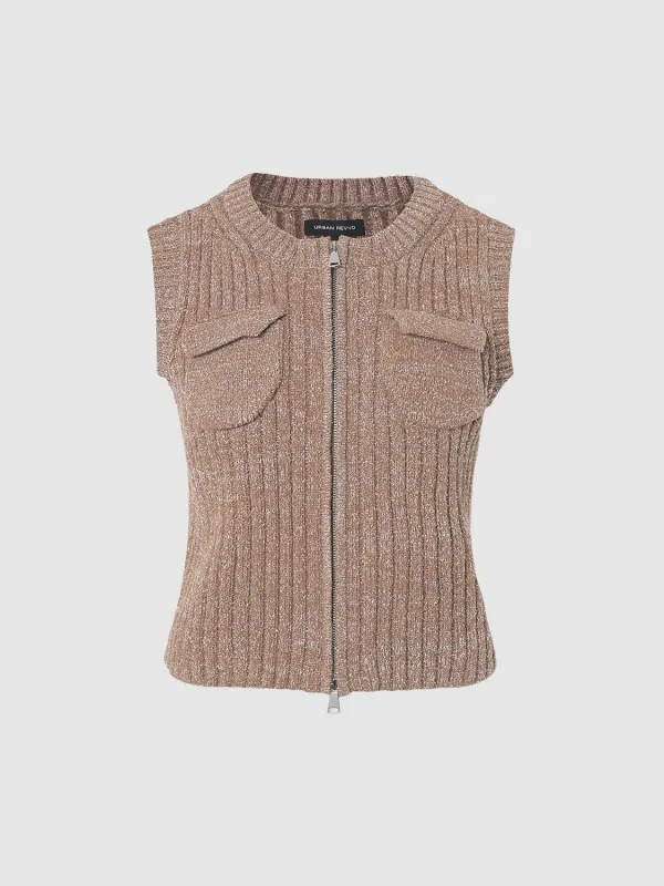 Knitted Sleeveless Cardigans sold by Urban Revivo