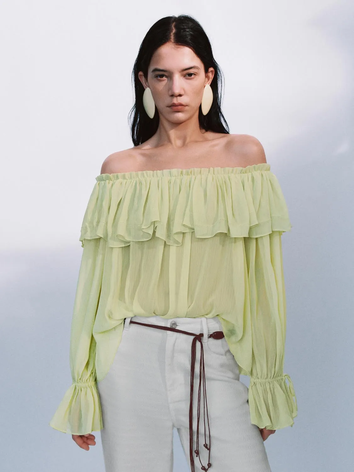 Ruffle Overhead Shirts sold by Urban Revivo