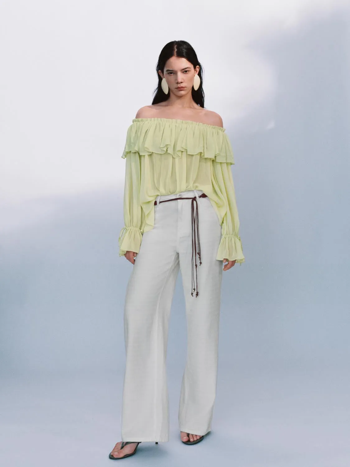 Ruffle Overhead Shirts sold by Urban Revivo product image thumbnail 4