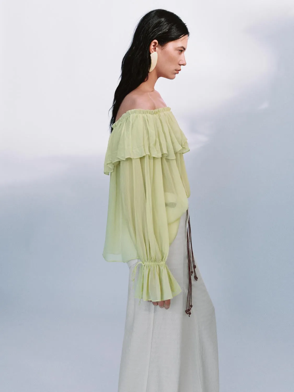 Ruffle Overhead Shirts sold by Urban Revivo product image thumbnail 2