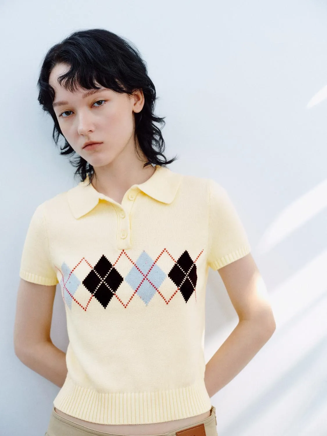 Short Sleeve Knitted T-Shirts sold by Urban Revivo product image thumbnail 2