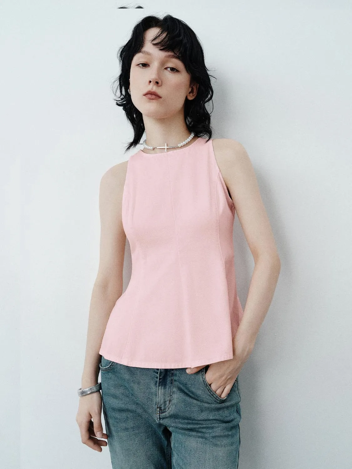 Sleeveless Denim Shirts sold by Urban Revivo