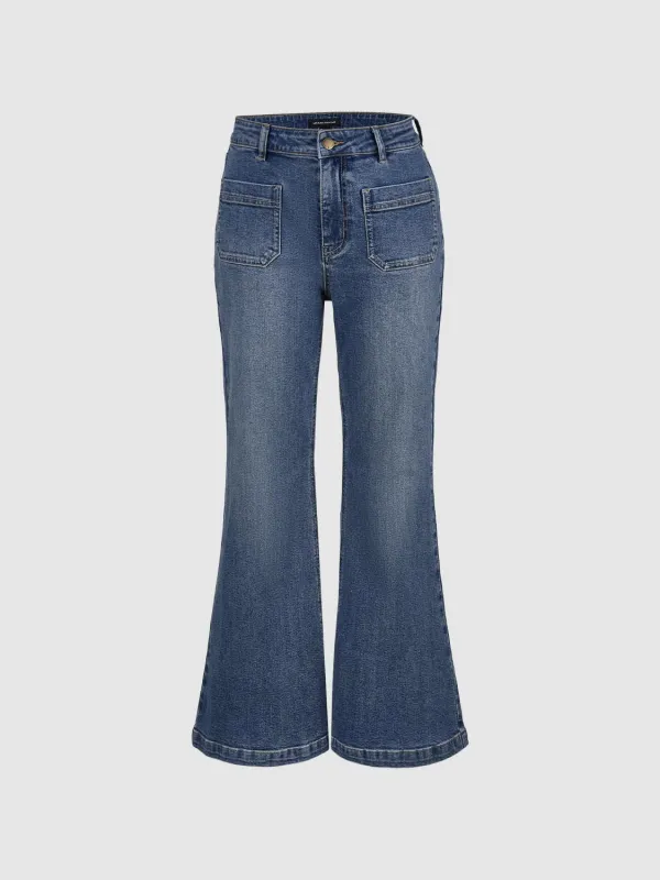 Denim Flared Jeans sold by Urban Revivo