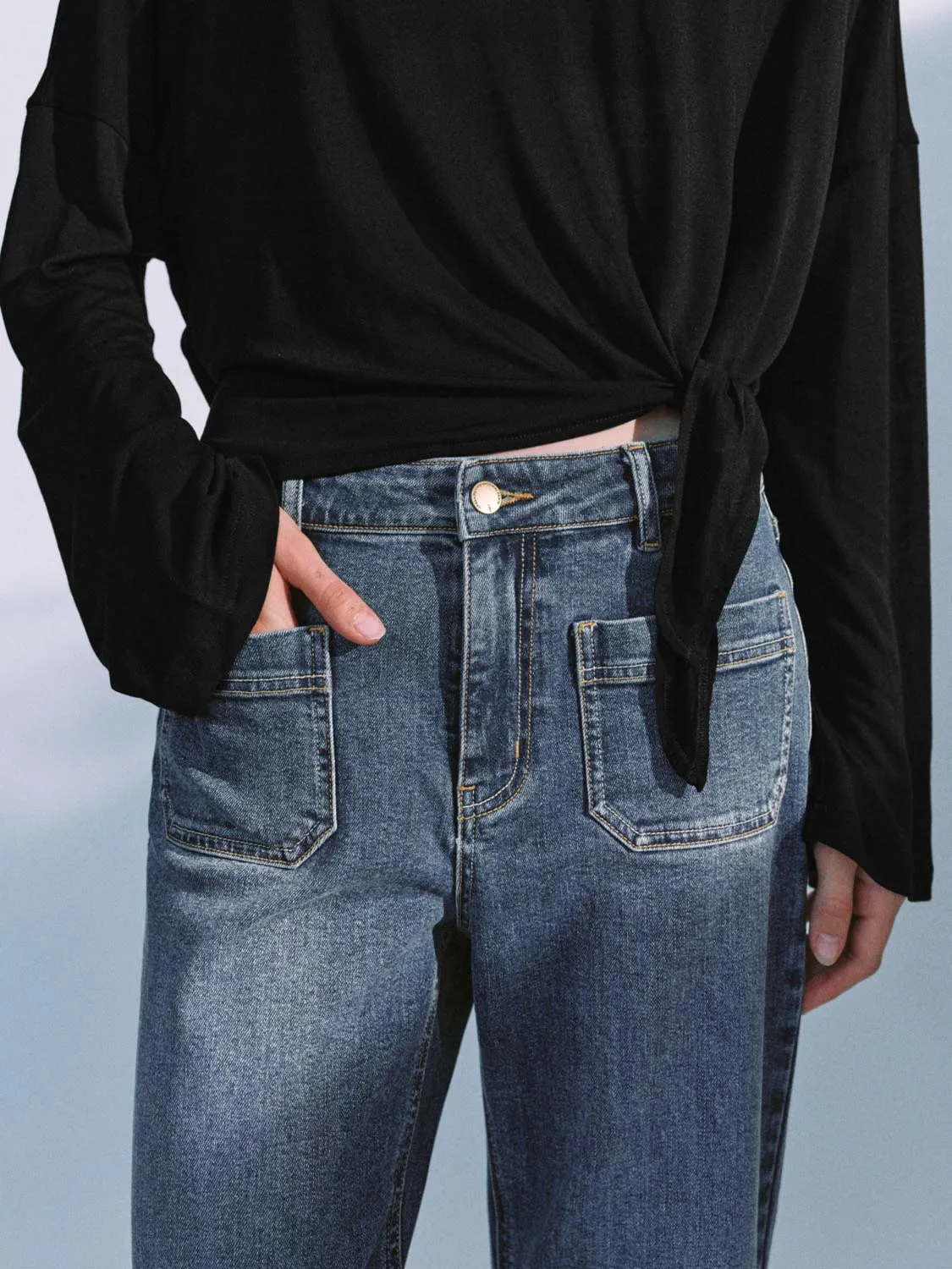 Denim Flared Jeans sold by Urban Revivo product image thumbnail 5