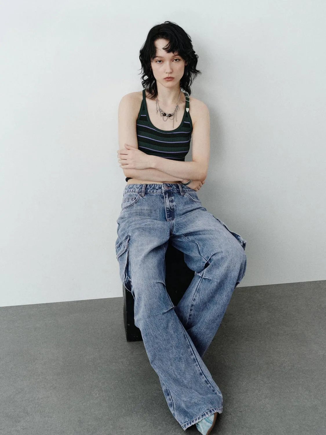 Knitted Tank Tops sold by Urban Revivo product image thumbnail 2