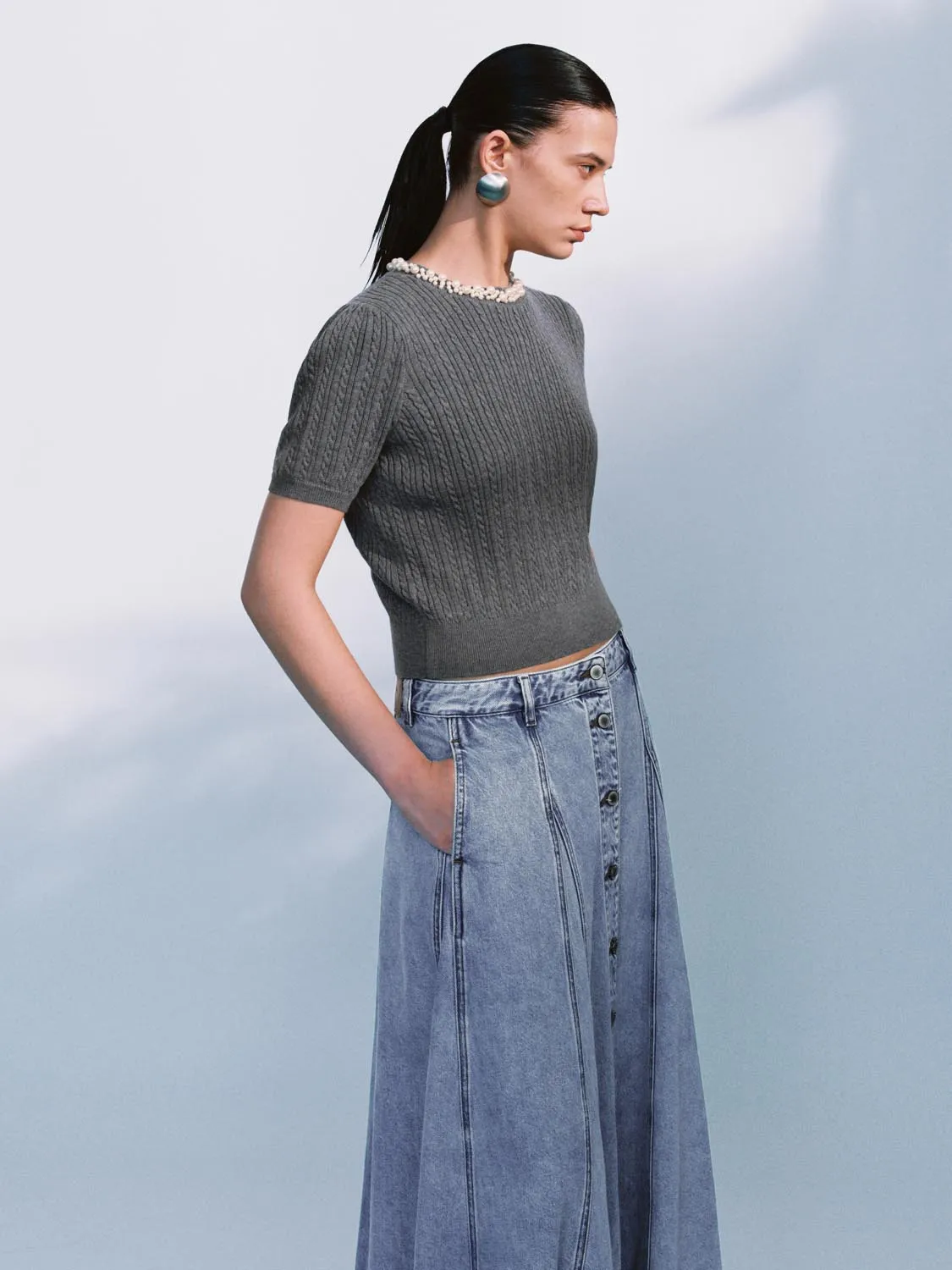 Knitted T-Shirts sold by Urban Revivo product image thumbnail 2