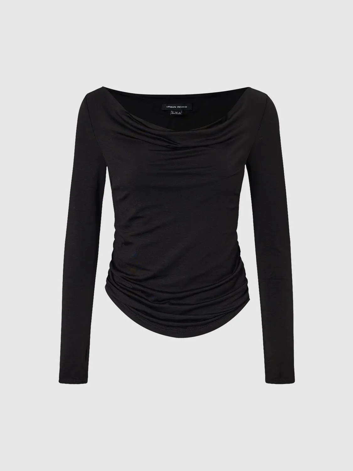 Cowl Neck Long Sleeve T-Shirts sold by Urban Revivo product image thumbnail 3