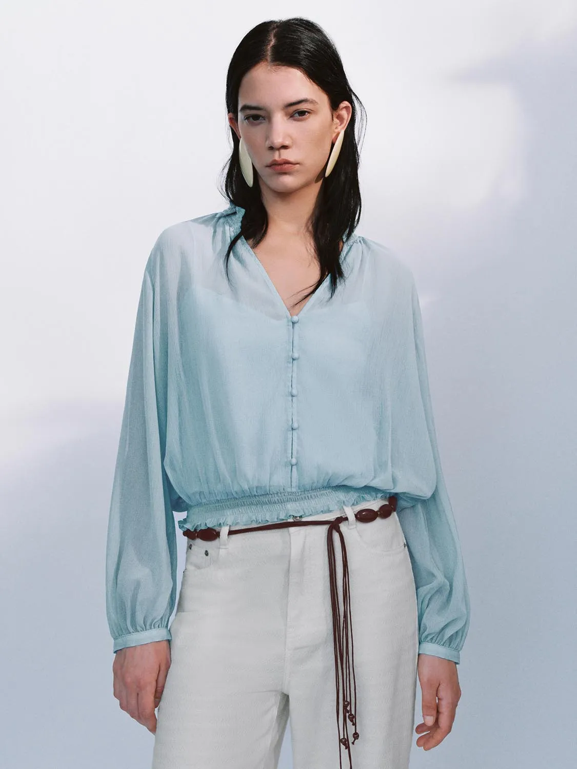Lettuce Trim Overhead Shirt sold by Urban Revivo