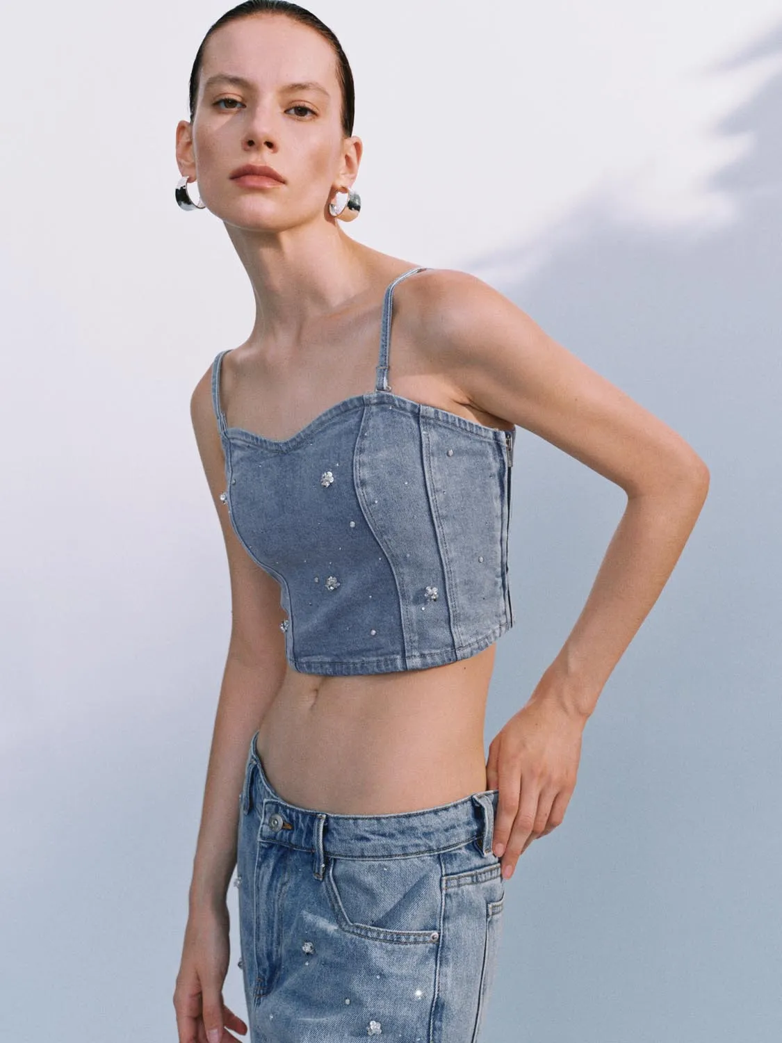 Denim Cami Tops sold by Urban Revivo product image thumbnail 2