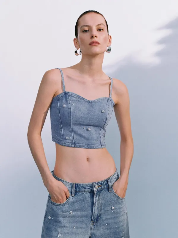 Denim Cami Tops sold by Urban Revivo