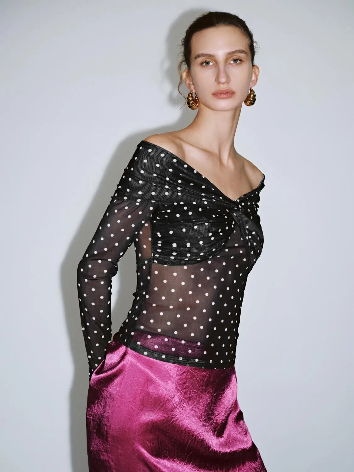 Polka Dot T-Shirts sold by Urban Revivo product image thumbnail 2