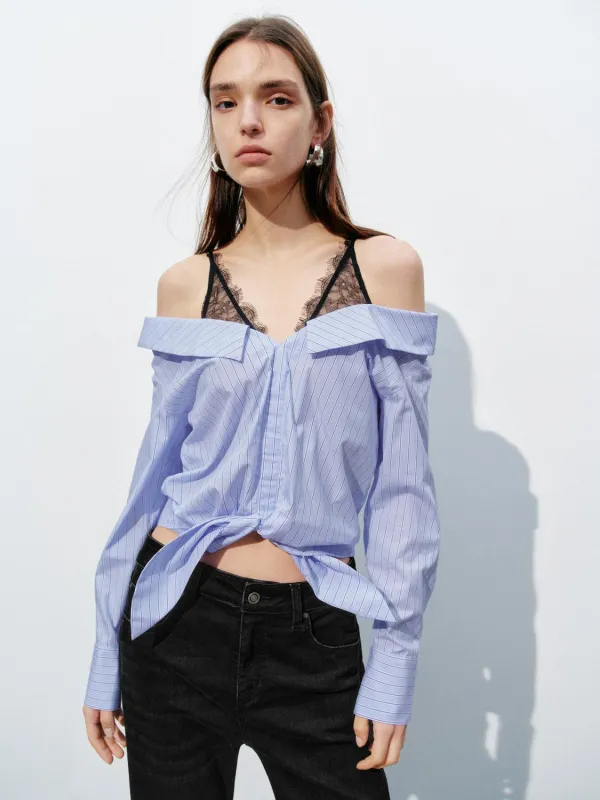 Lace Decor Overhead Shirts sold by Urban Revivo