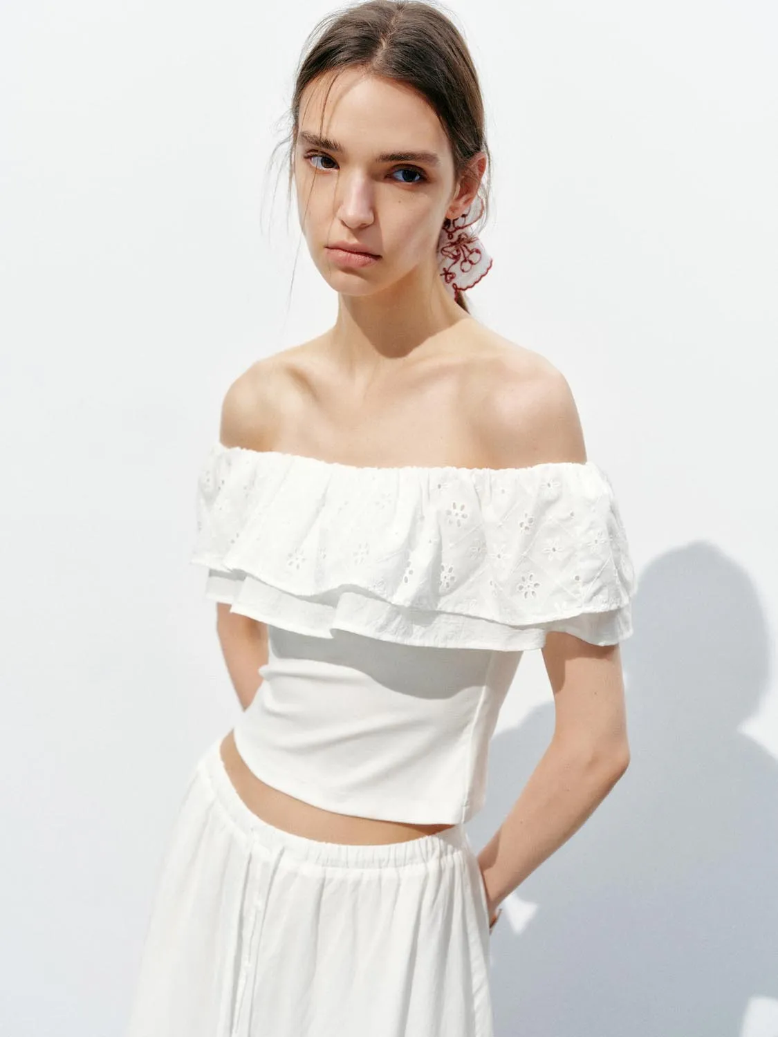 Off Shoulder Overhead Shirt sold by Urban Revivo product image thumbnail 2