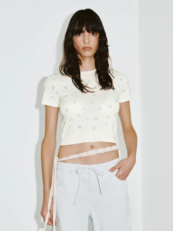 Knitted Cropped T-Shirts sold by Urban Revivo