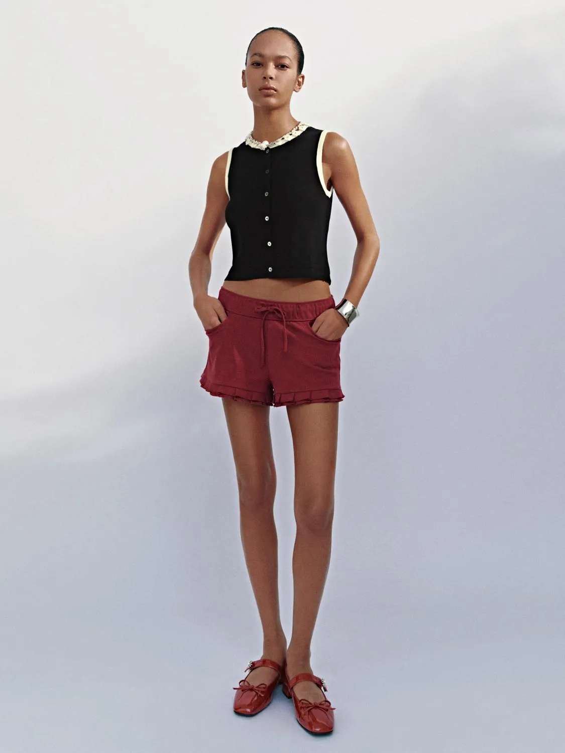 Knitted Sleeveless T-Shirts sold by Urban Revivo product image thumbnail 4