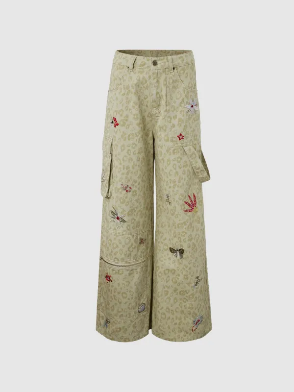 Leopard Skin Denim Jeans sold by Urban Revivo