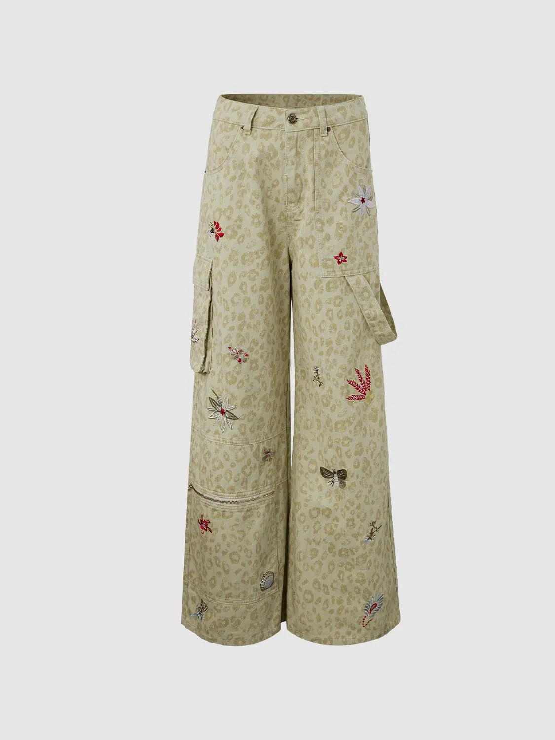 Leopard Skin Denim Jeans sold by Urban Revivo