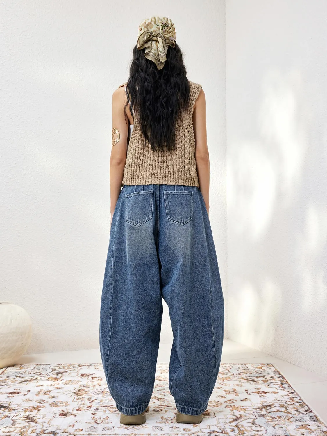 Wide-Leg Denim Jeans sold by Urban Revivo product image thumbnail 4