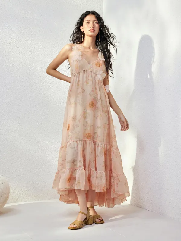 Floral Decor A-Line Maxi Dresses sold by Urban Revivo