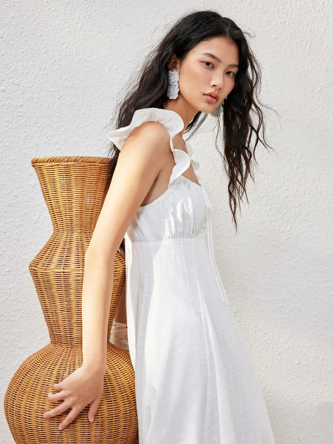 Ruffle Strap A-Line Mini Dresses sold by Urban Revivo product image thumbnail 2