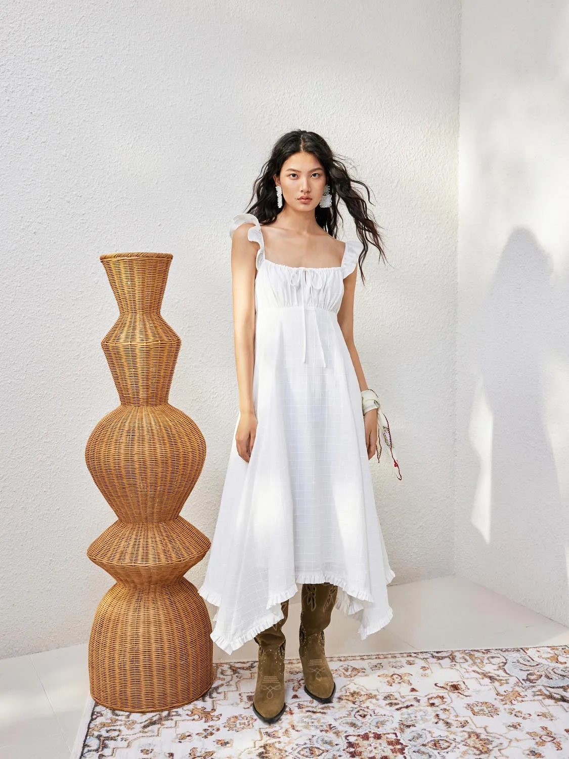 Ruffle Strap A-Line Mini Dresses sold by Urban Revivo product image thumbnail 4