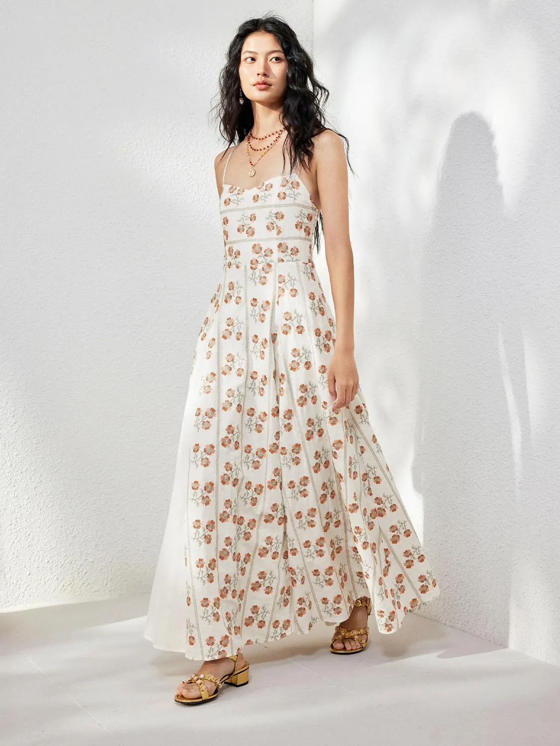 Halter Neck Floral A-Line Mini Dresses sold by Urban Revivo