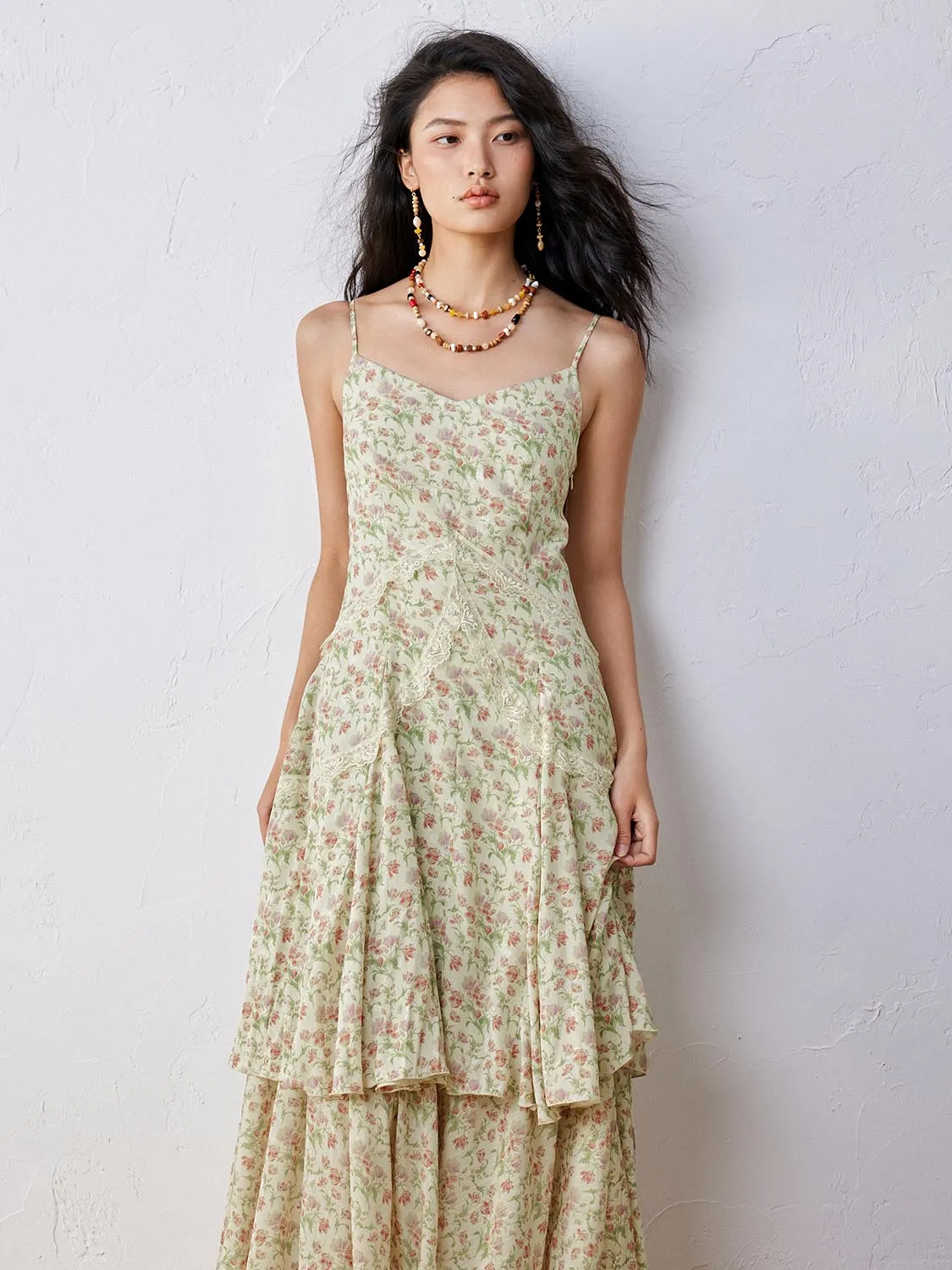 Camisole Tiered A-Line Maxi Dresses sold by Urban Revivo product image thumbnail 4