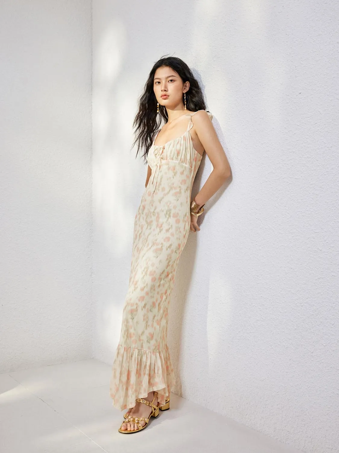 Floral A-Line Maxi Dresses sold by Urban Revivo product image thumbnail 4