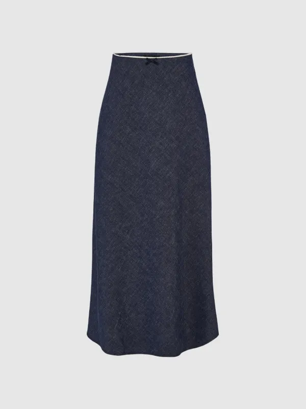 Denim Maxi Skirts sold by Urban Revivo