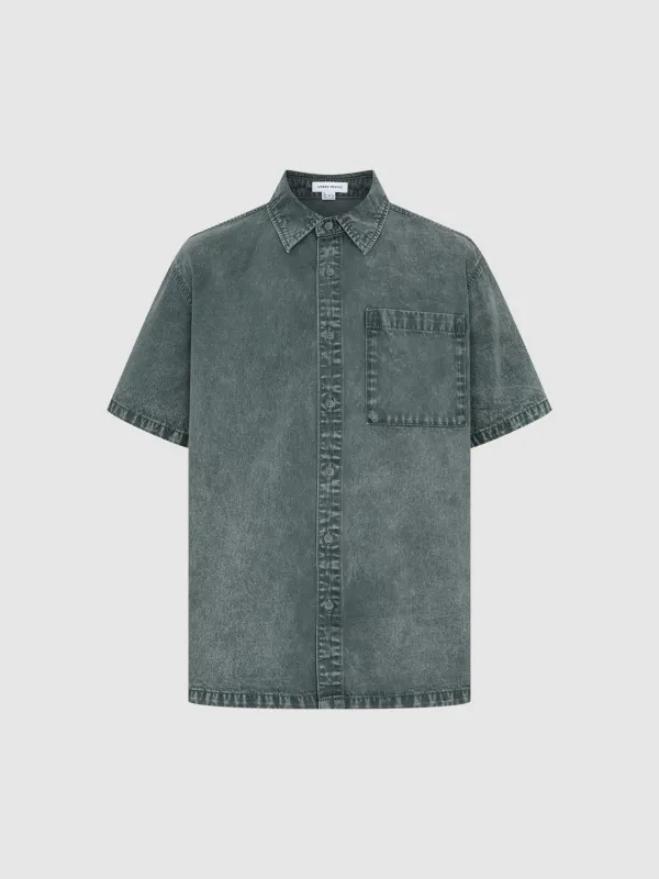Denim Short Sleeve Shirts sold by Urban Revivo
