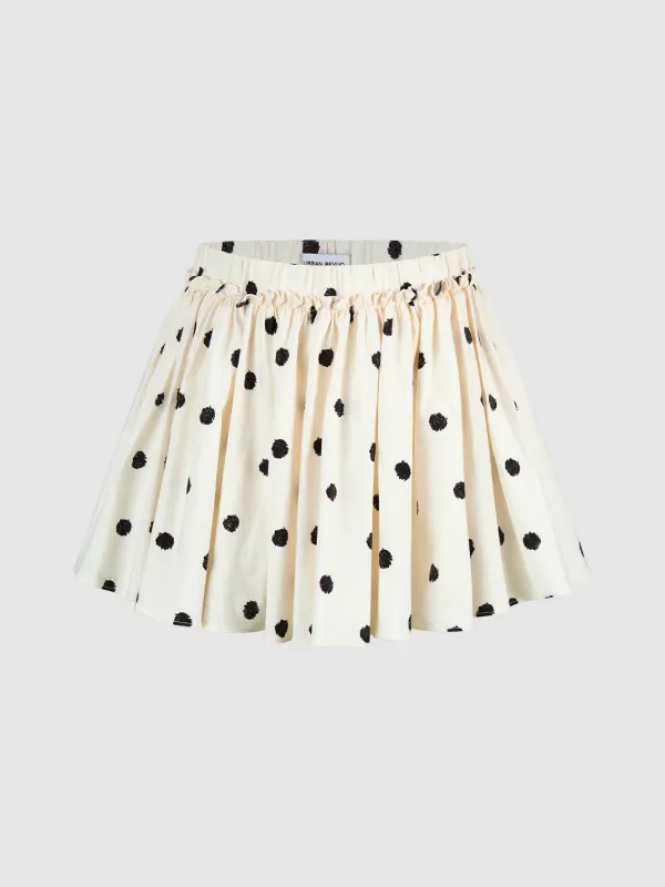 Polka Dot A-Line Mini Skirts sold by Urban Revivo