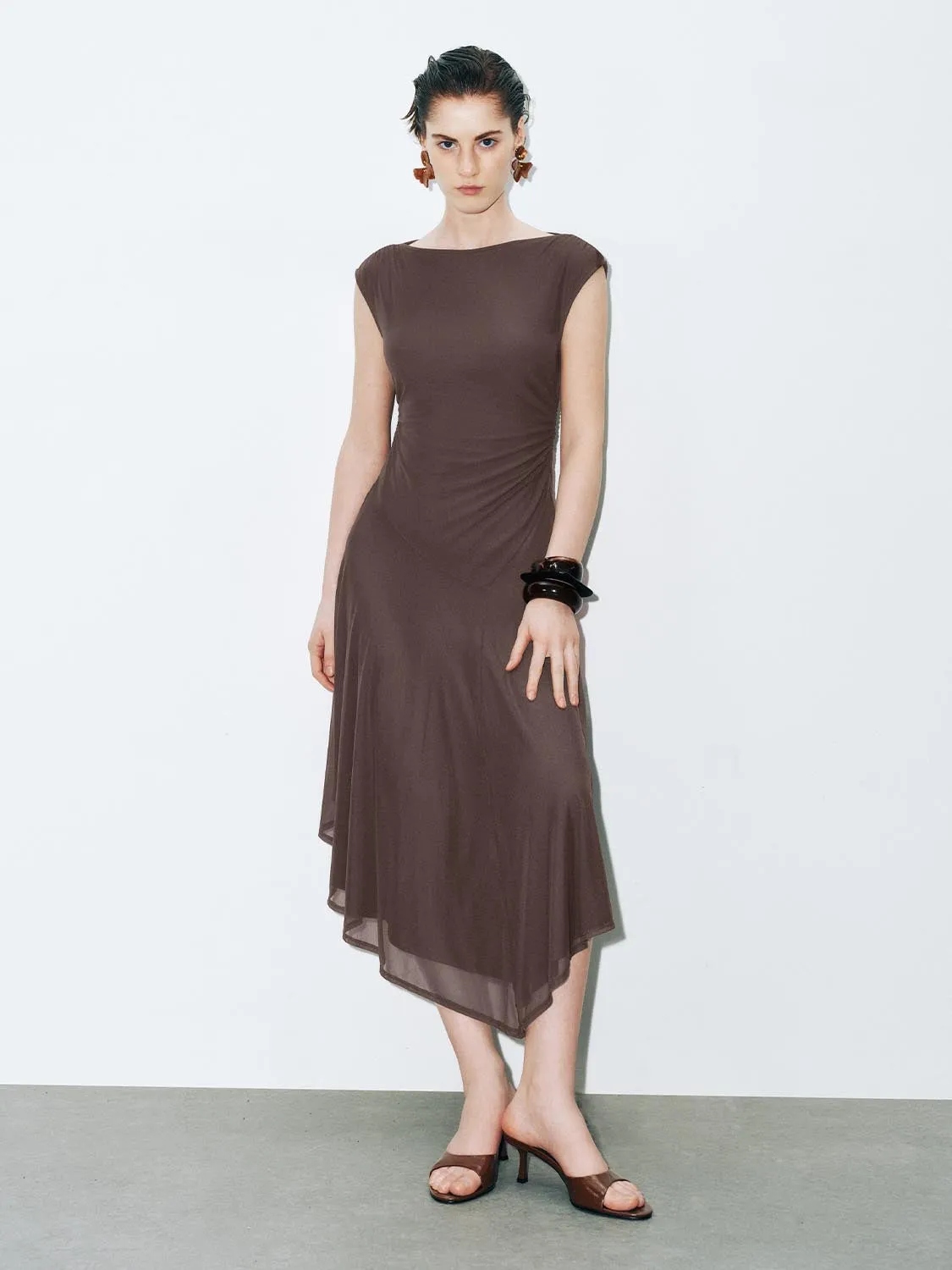 Sleeveless Irregular Hem Skater Maxi Dresses sold by Urban Revivo