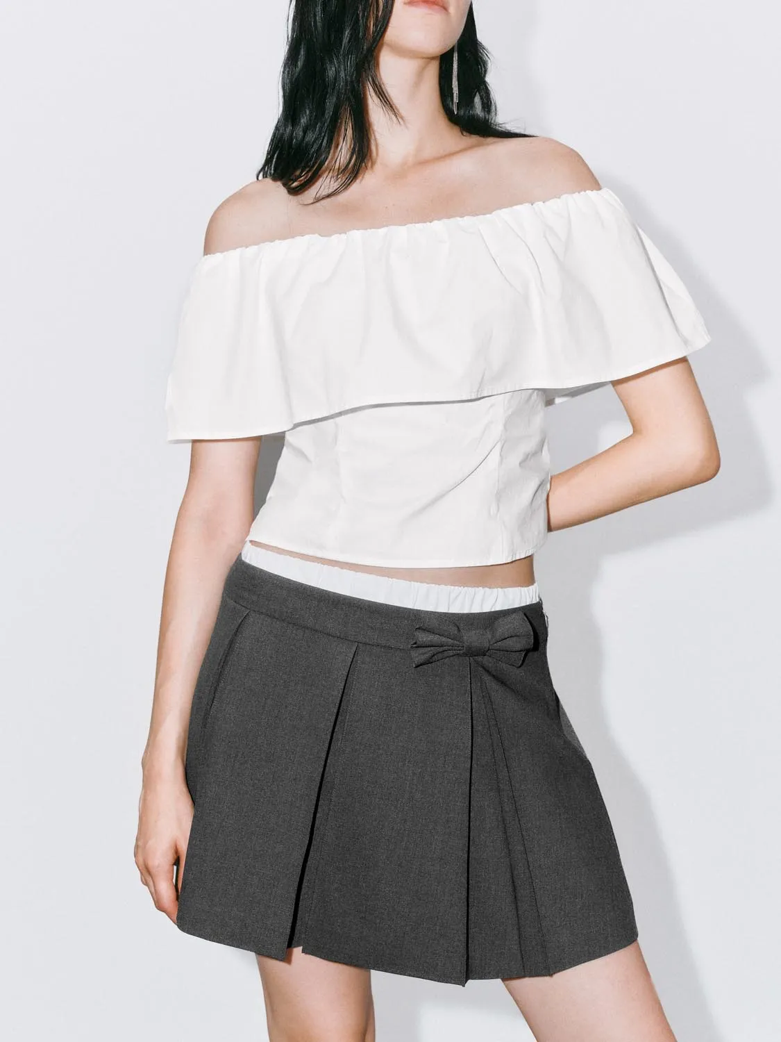 Pleated A-Line Mini Skirts sold by Urban Revivo product image thumbnail 5